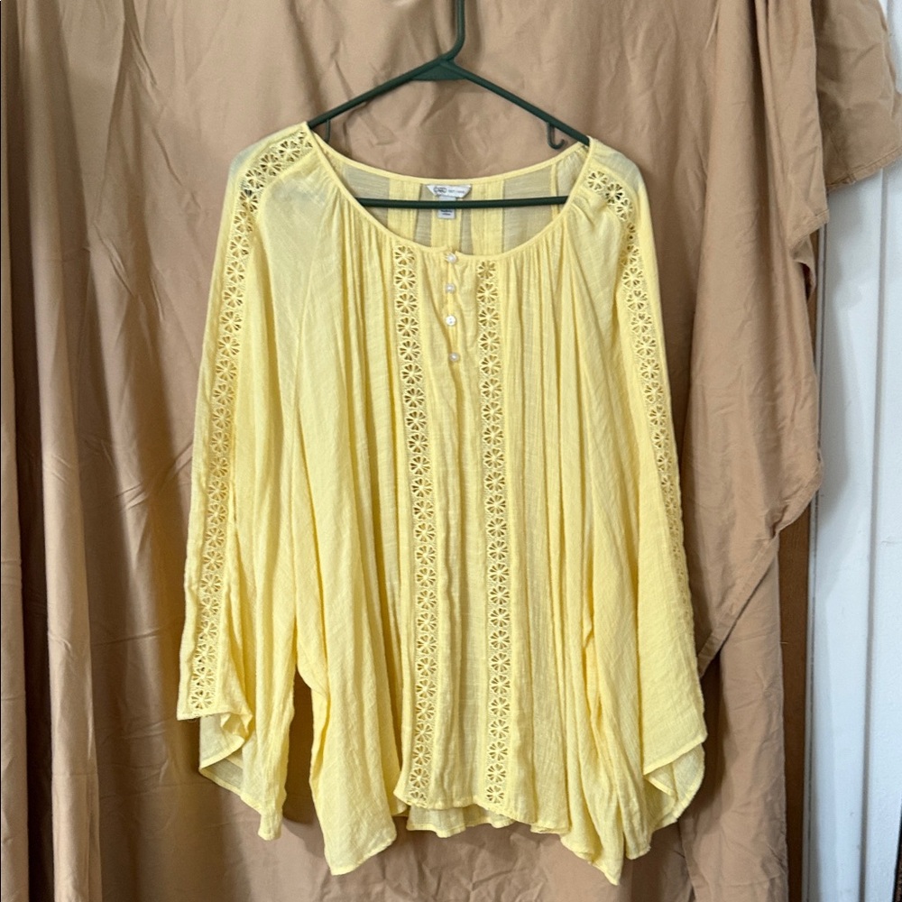 Cato Yellow Women's Tunic Top